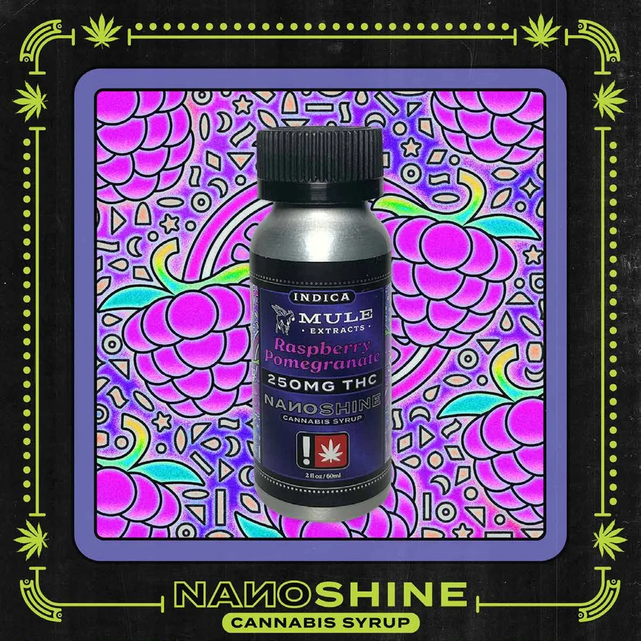 Nanoshine Raspberry Pomegranate cannabis syrup
