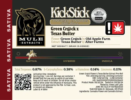 Green Crack x Texas Butter KickStick