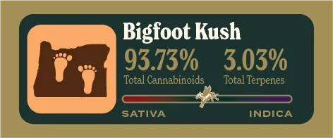 Bigfoot Kush Pure Live Resin front label