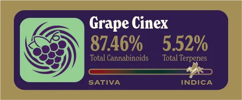 Grape Cinex Pure Live Resin front label