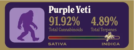 Purple Yeti Pure Live Resin front label