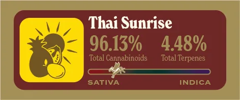 Thai Sunrise Pure Live Resin front label